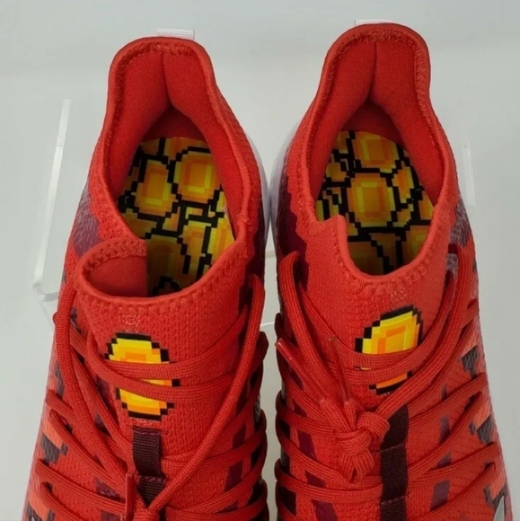 Adidas Red Icon V-8 Bit Baseball Cleats Men's Size 13 F34690 Minecraft New - Picture 10 of 12